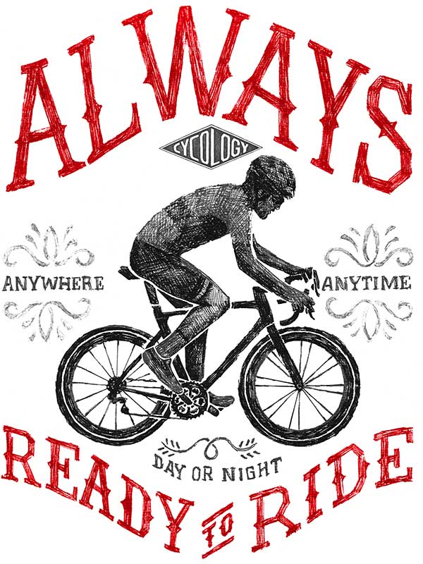 Always Ready to Ride Men's T-shirt Denim - Image 2