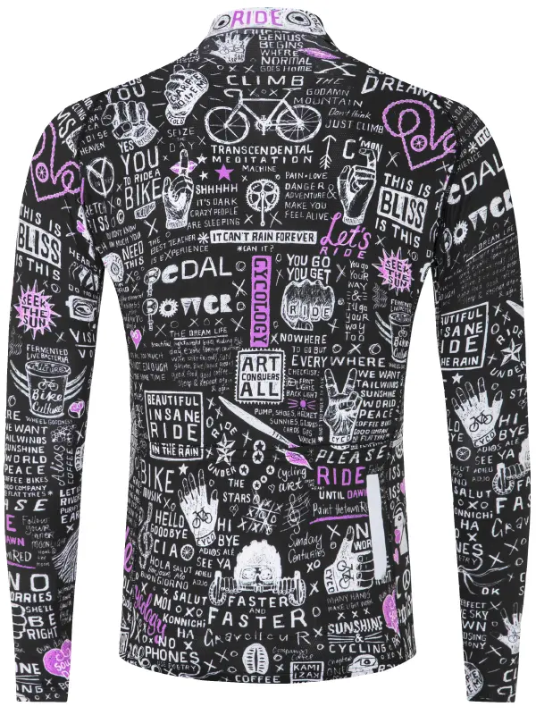 Bike Graffiti Men's Summer Long Sleeve Jersey - Image 2