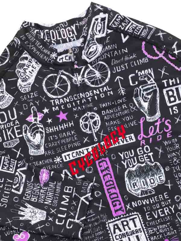 Bike Graffiti Men's Summer Long Sleeve Jersey - Image 4