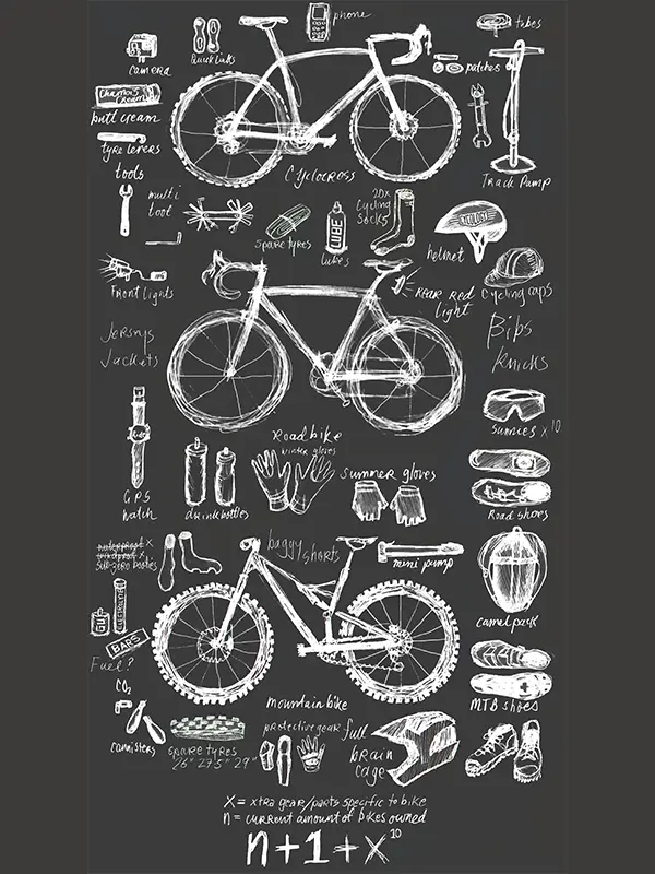 Bike Maths Men's T-shirt Charcoal - Image 2