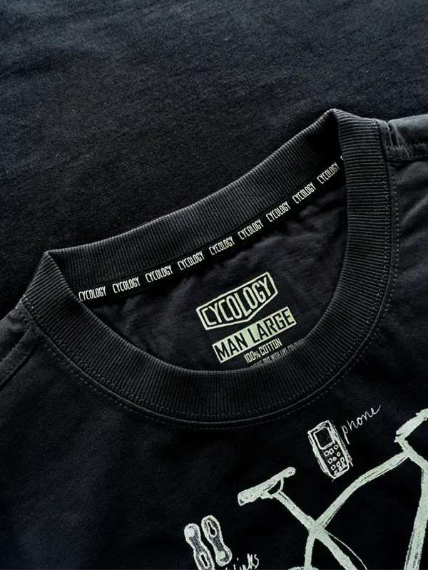 Bike Maths Men's T-shirt Charcoal - Image 4