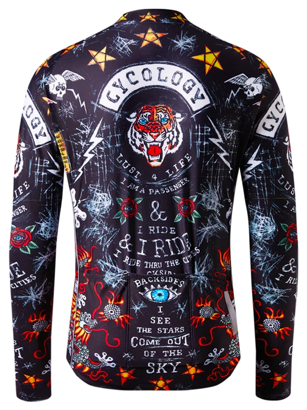 City of Angels Men's Winter Long Sleeve Jersey Black - Image 2