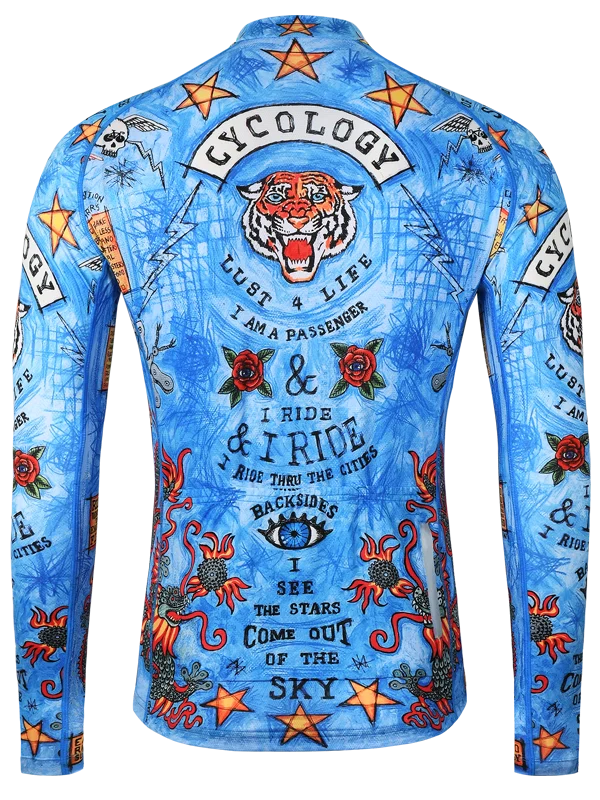 City of Angels Men's Summer Long Sleeve Jersey Blue - Image 2