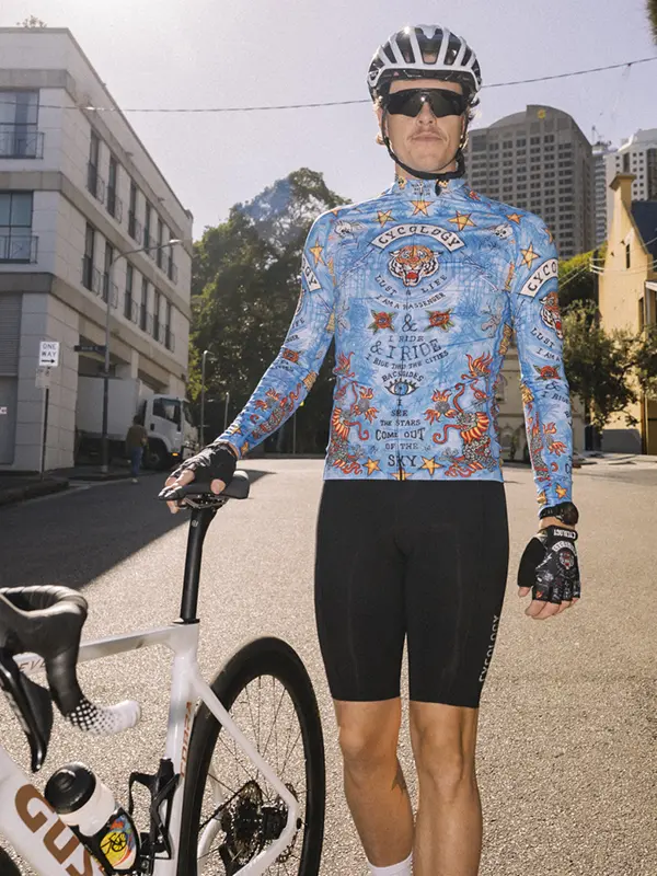 City of Angels Men's Summer Long Sleeve Jersey Blue - Image 4