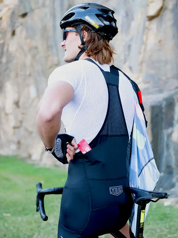 Men's Cargo Bib Shorts Black - Image 4