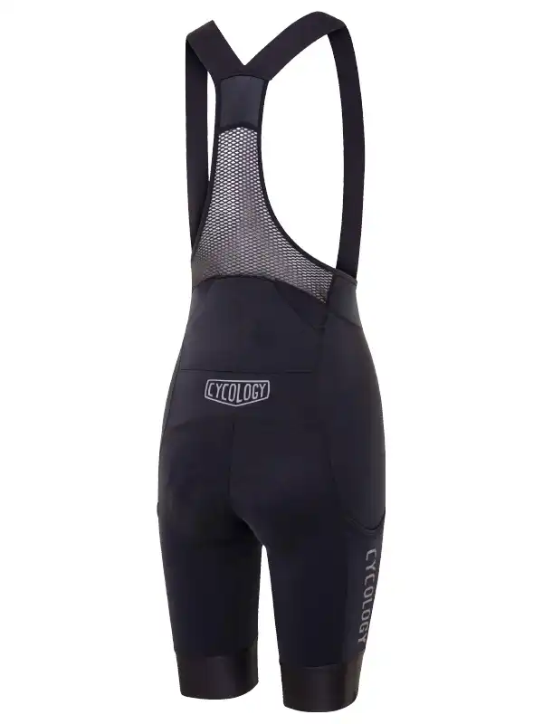 Women's Cargo Bib Shorts Black - Image 2