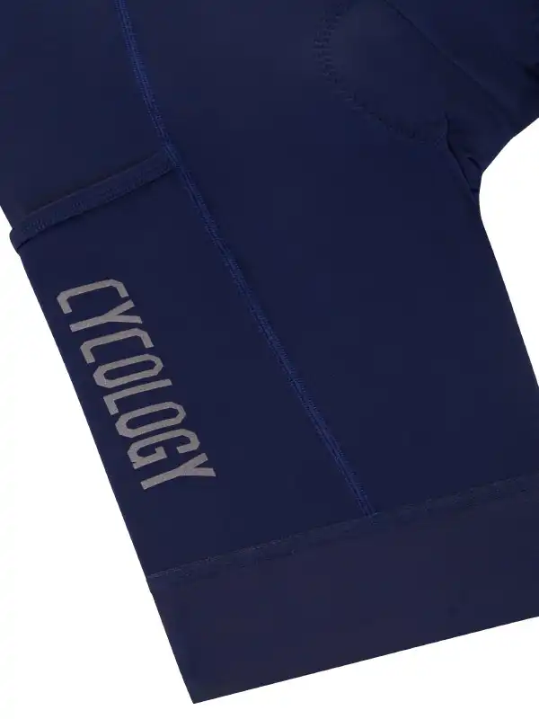 Women's Cargo Bib Shorts Navy - Image 6