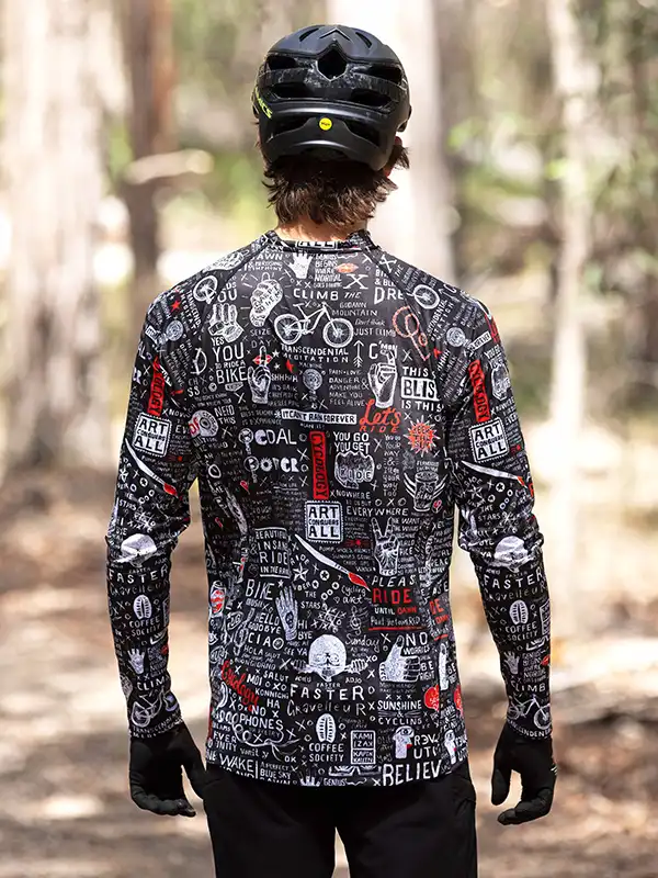 Graffiti Men's Long Sleeve MTB Jersey - Image 3