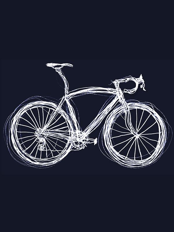 Just Bike Men's T-shirt Navy - Image 2
