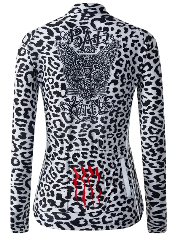 Kitty Women's Winter Long Sleeve Jersey White - Image 2