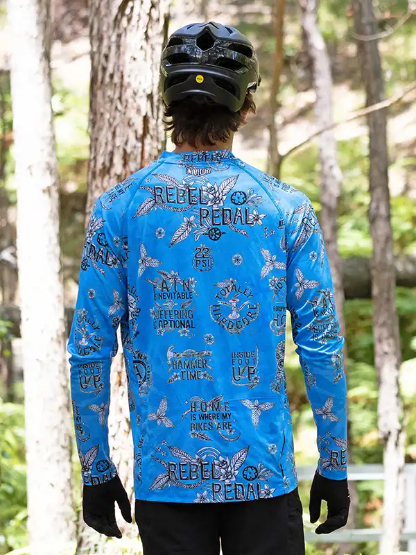 Rebel Pedal Men's Long Sleeve MTB Jersey - Image 3