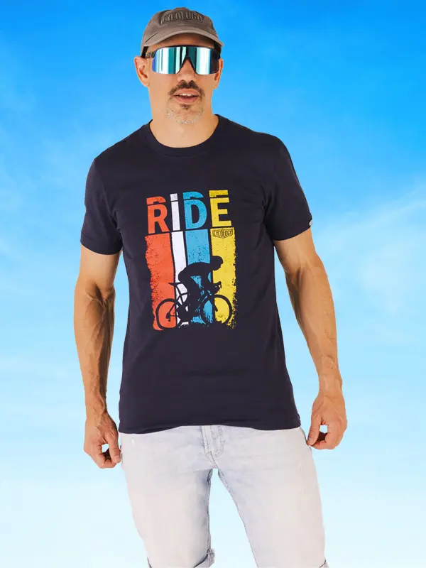 Ride Men's T-shirt Navy - Image 3