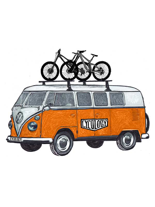 Road Trip MTB Men's T-shirt Blue - Image 2