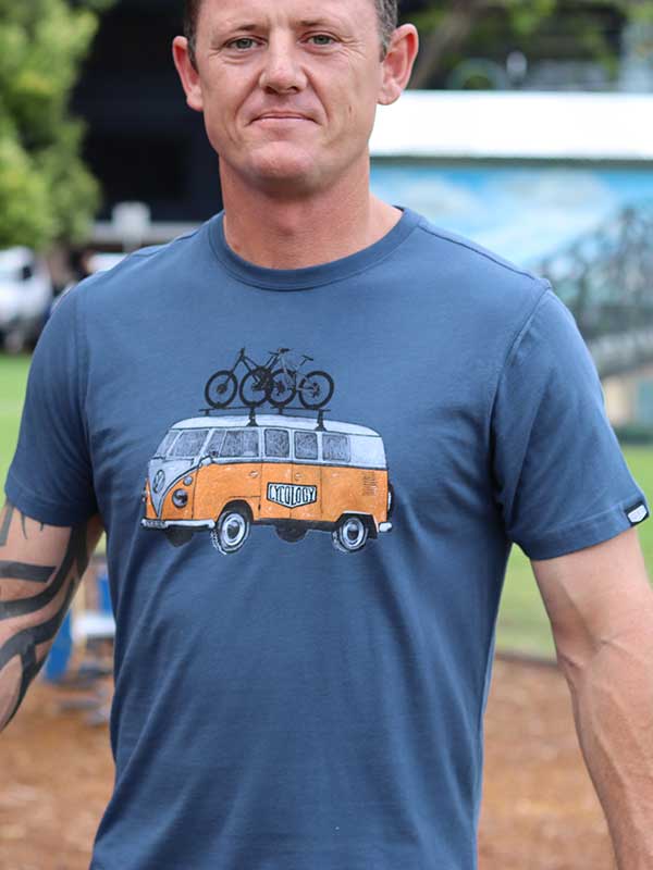 Road Trip MTB Men's T-shirt Blue - Image 6