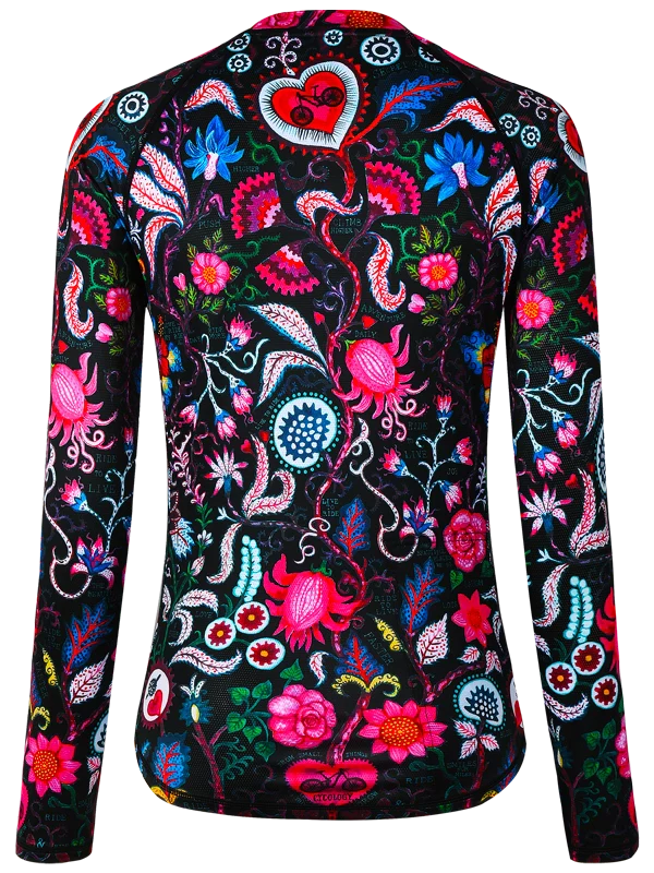 Secret Garden Women's Long Sleeve MTB Jersey Black - Image 2