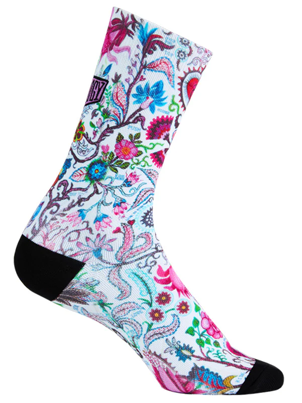 Secret Garden Cycling Socks White - Image 3