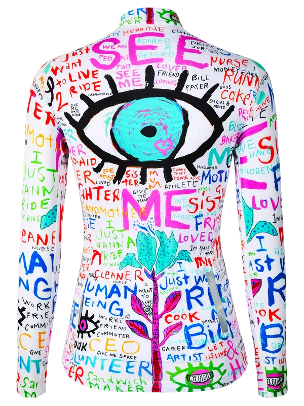 See Me Women's Summer Long Sleeve Jersey White - Image 2