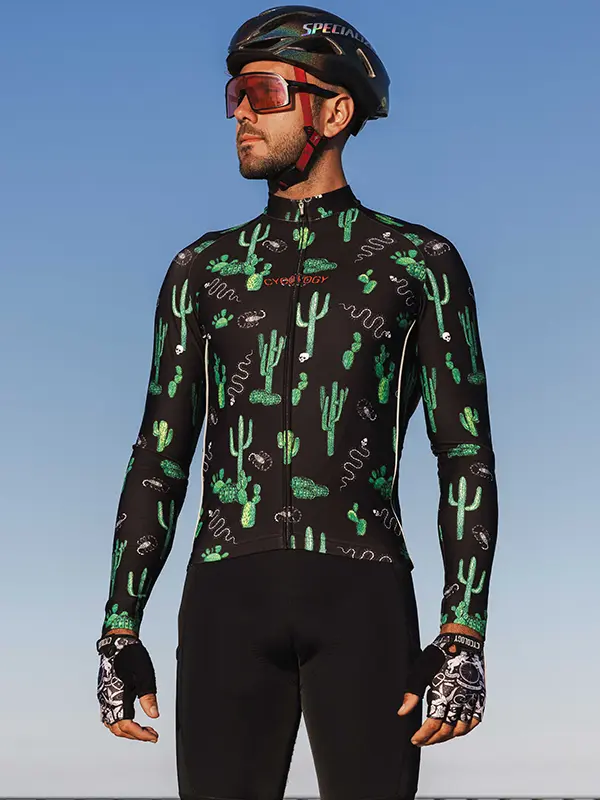 Totally Cactus Men's Winter Long Sleeve Jersey - Image 3
