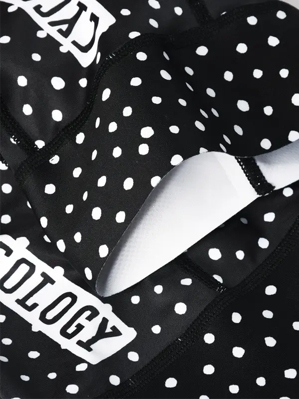 Women's Polka Dot Quick Pee Bib Shorts - Image 5