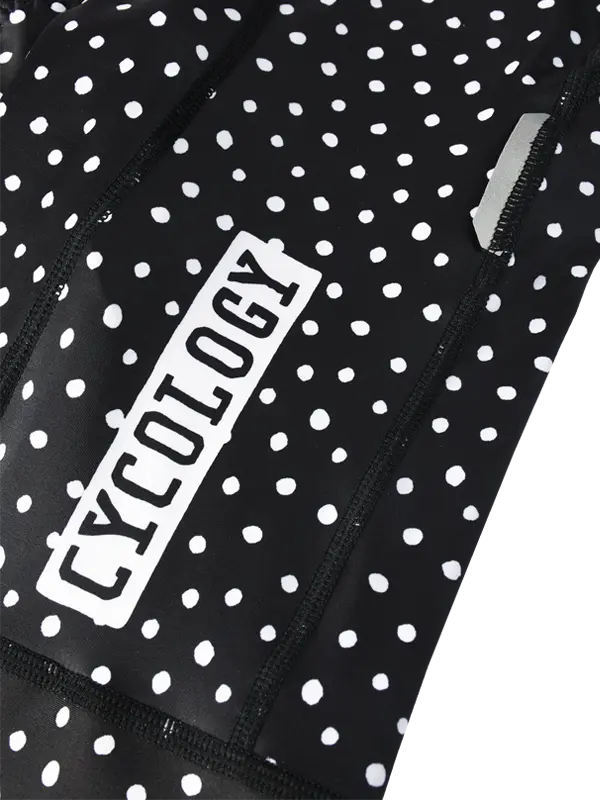 Women's Polka Dot Quick Pee Bib Shorts - Image 6